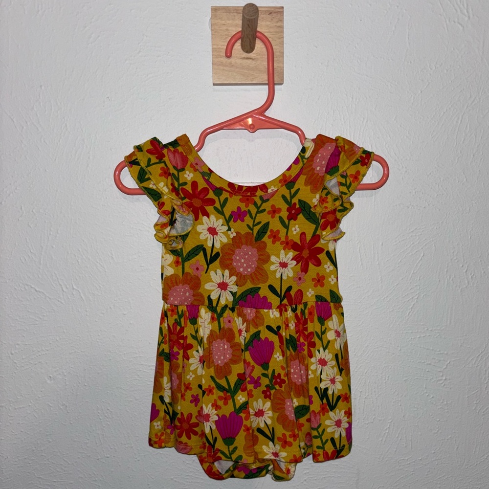 Little Sleepies Sunny Garden twirl dress with bodysuit